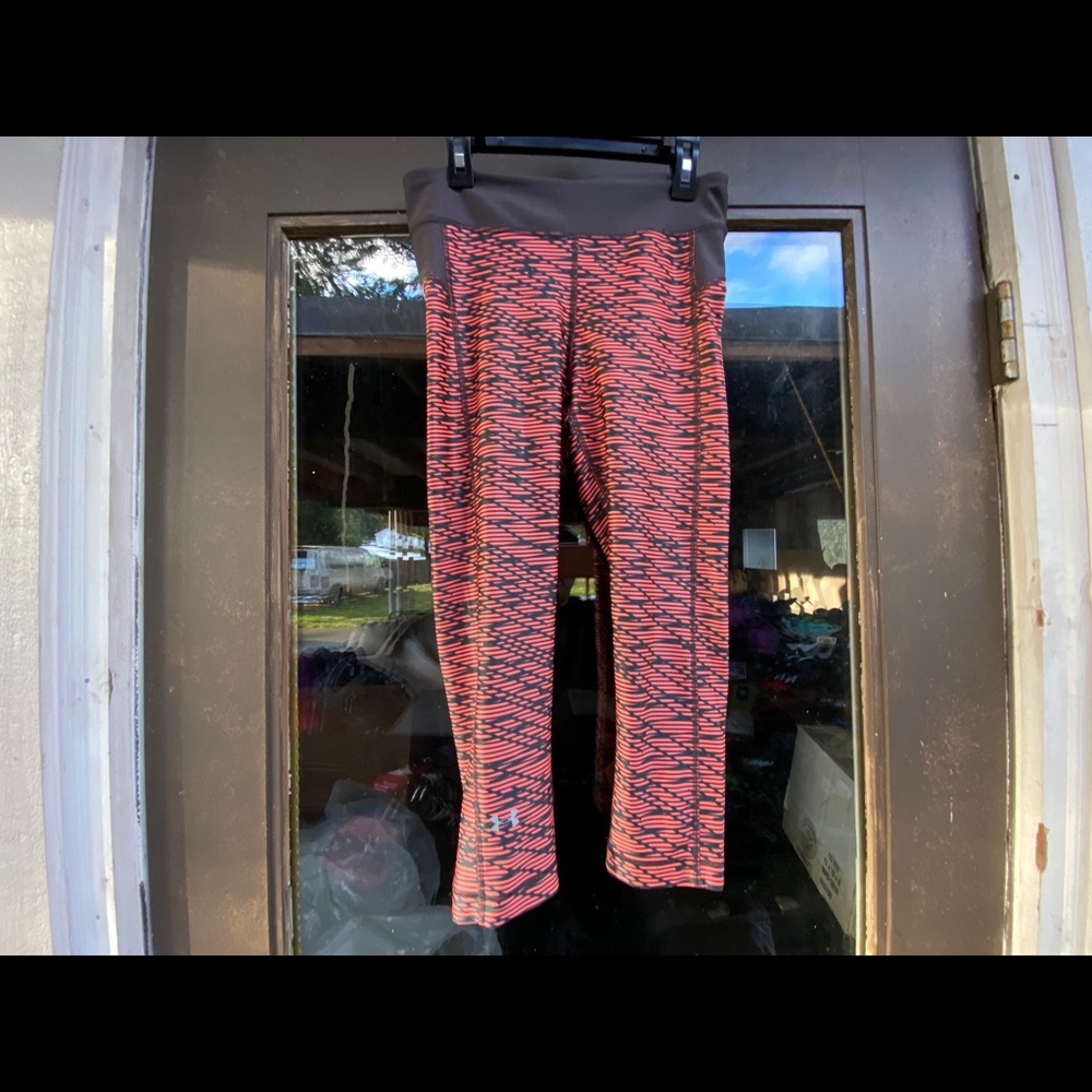 Under Armor Orange/Brown  leggings Pant Size Small